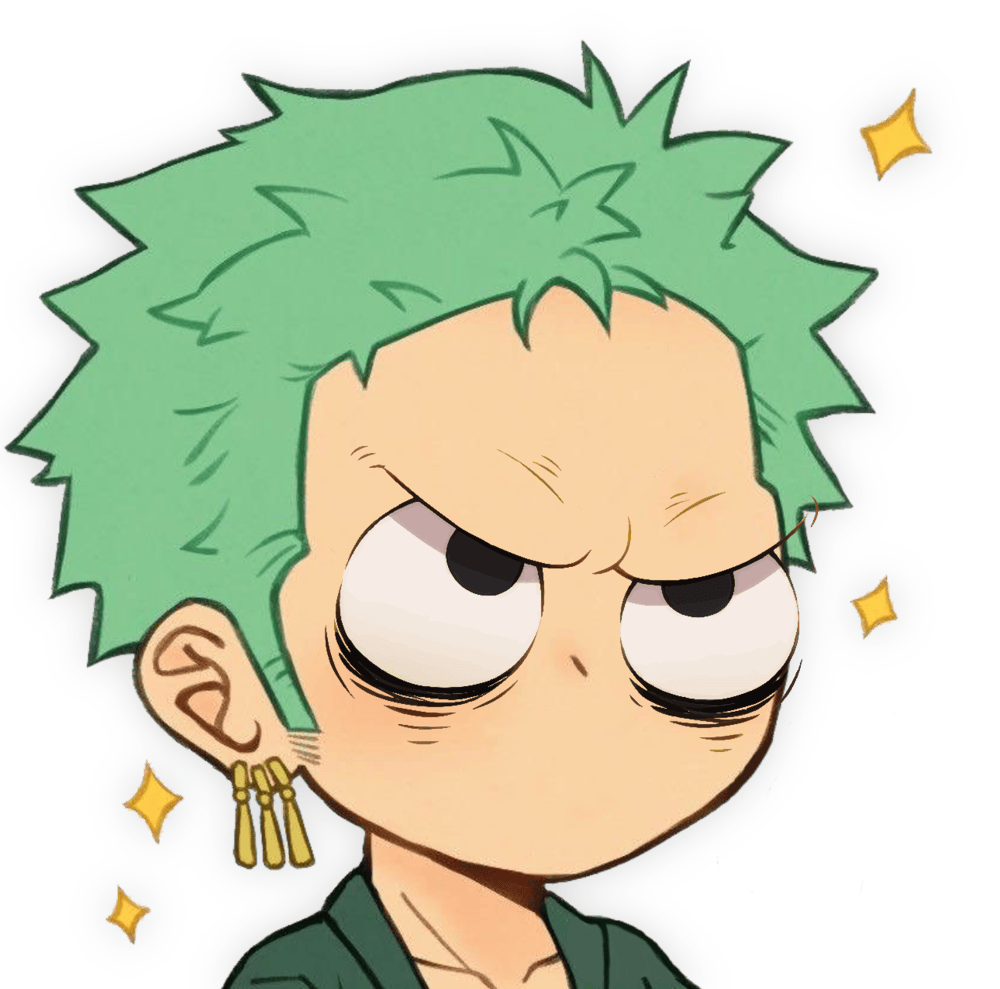 zoro annoyed Discord emoji — free static PNG download