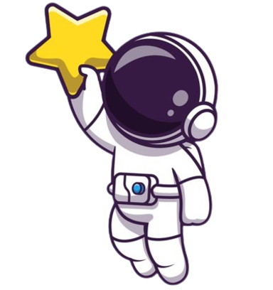 astronaut holding star Discord emoji — free static PNG download
