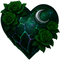 green goth heart Discord emoji — free static PNG download