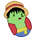 luffy bean Discord emoji — free static PNG download