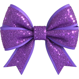 purple sparkly bow Discord emoji — free static PNG download