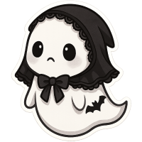 white ghost Discord emoji — free static PNG download