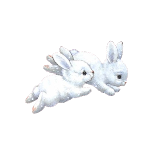white bunnies Discord emoji — free static PNG download