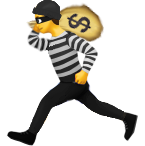 robber running Discord emoji - free download