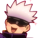 gojo happy Discord emoji — free static PNG download