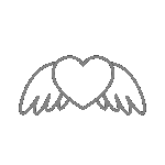 gray angel heart Discord emoji — free animated GIF download