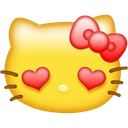 love eyes hello kitty Discord emoji — free static PNG download