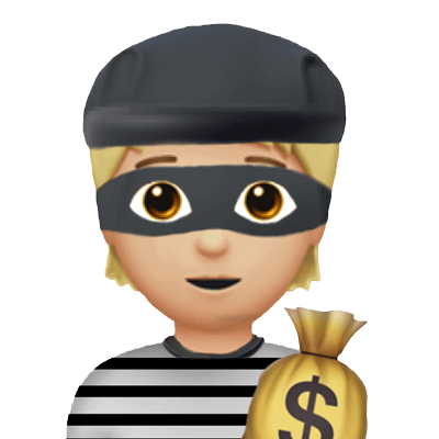 robber closeup Discord emoji - free download