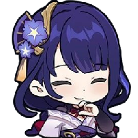 chibi raiden laugh Discord emoji — free static PNG download