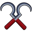 twin hooks Discord emoji — free static PNG download