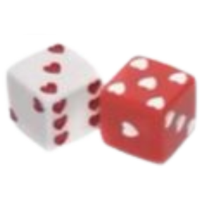 sweetheart dice Discord emoji — free static PNG download