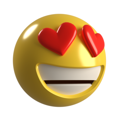 heart eyes Discord emoji — free static PNG download