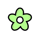 green flower Discord emoji — free static PNG download