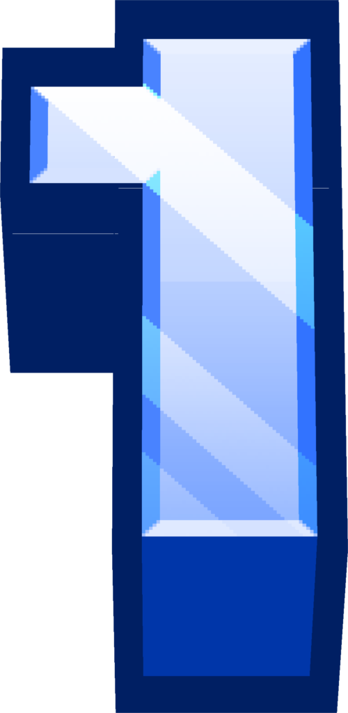 minecraft blue 1 Discord emoji — free static PNG download
