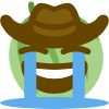cowboymelon crying Discord emoji — free static PNG download
