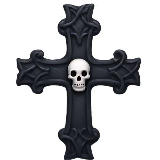 goth cross Discord emoji — free static PNG download