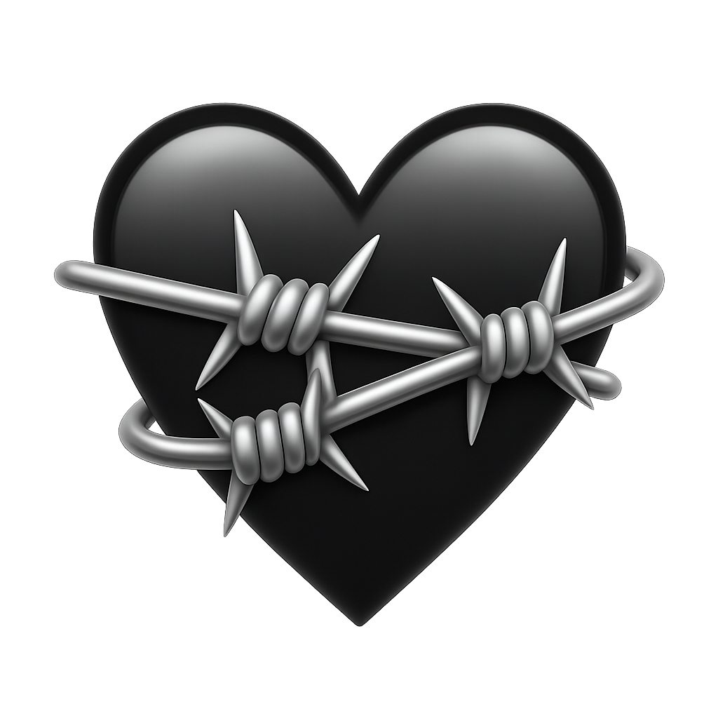 black chain heart Discord emoji — free static PNG download