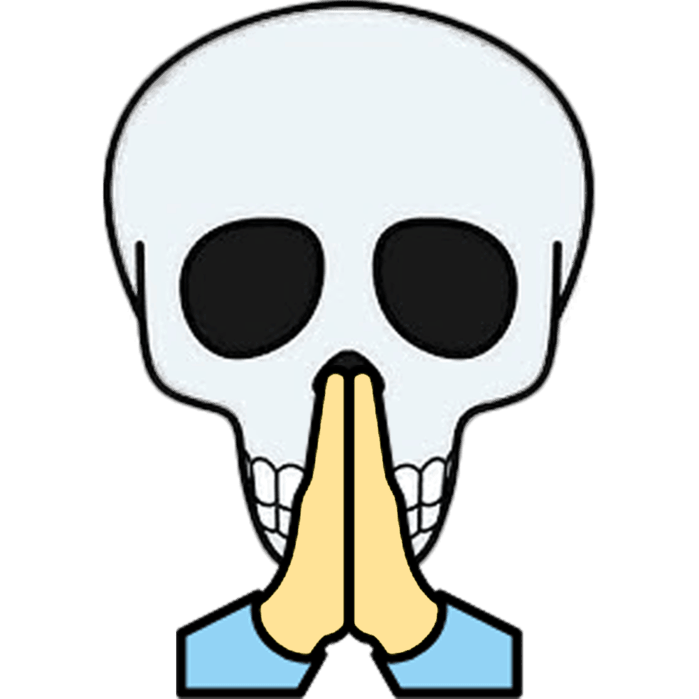 cartoonskullpray Discord emoji — free static PNG download
