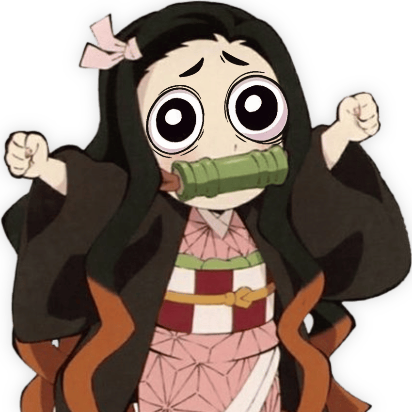 nezuko sad Discord emoji — free static PNG download