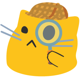blobcat detective Discord emoji — free static PNG download