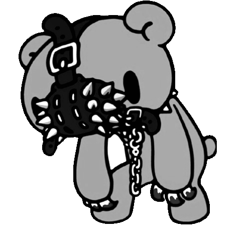 goth feralbear Discord emoji — free animated GIF download