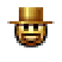 gold top hat Discord emoji — free static PNG download