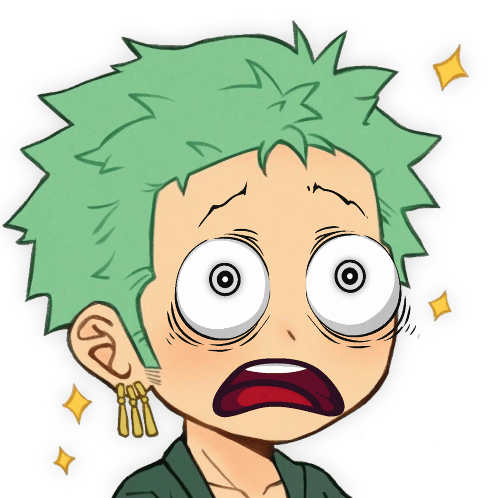 zoro scared Discord emoji — free static PNG download