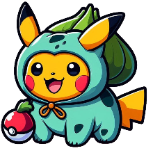 pikachu bulbasaur costume Discord emoji — free static PNG download