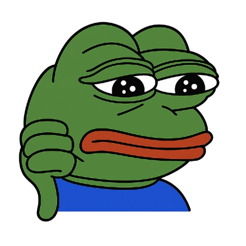pepe dislike Discord emoji — free static PNG download