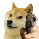 doge gun Discord emoji — free static PNG download