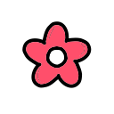 red flower Discord emoji — free static PNG download