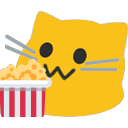 blobcat popcorn Discord emoji — free static PNG download
