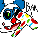 clowny ban Discord emoji — free static PNG download
