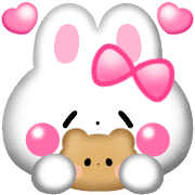 bunny bearhug Discord emoji — free static PNG download
