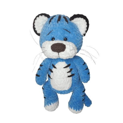 blue tiger crochet plushie Discord emoji — free static PNG download