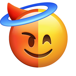 angel demon smile Discord emoji — free static PNG download