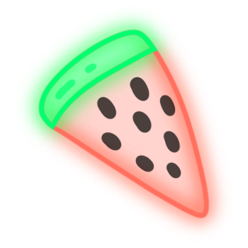 neon watermelon Discord emoji — free static PNG download