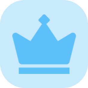 owner crown light blue Discord emoji — free static PNG download