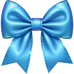 blue sparkly bow Discord emoji — free static PNG download