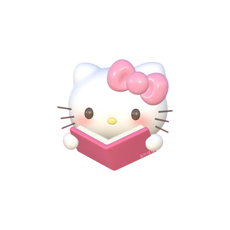 hello kitty reading Discord emoji — free static PNG download