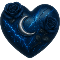 blue gothic heart Discord emoji — free static PNG download