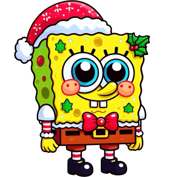 spongebob christmas Discord emoji — free static PNG download