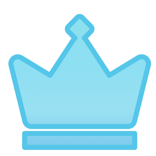 cyan crown Discord emoji — free static PNG download
