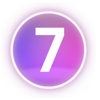 neon number 7 Discord emoji — free static PNG download