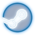 neon steam icon Discord emoji — free static PNG download