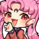 chibiusa laughing Discord emoji — free static PNG download