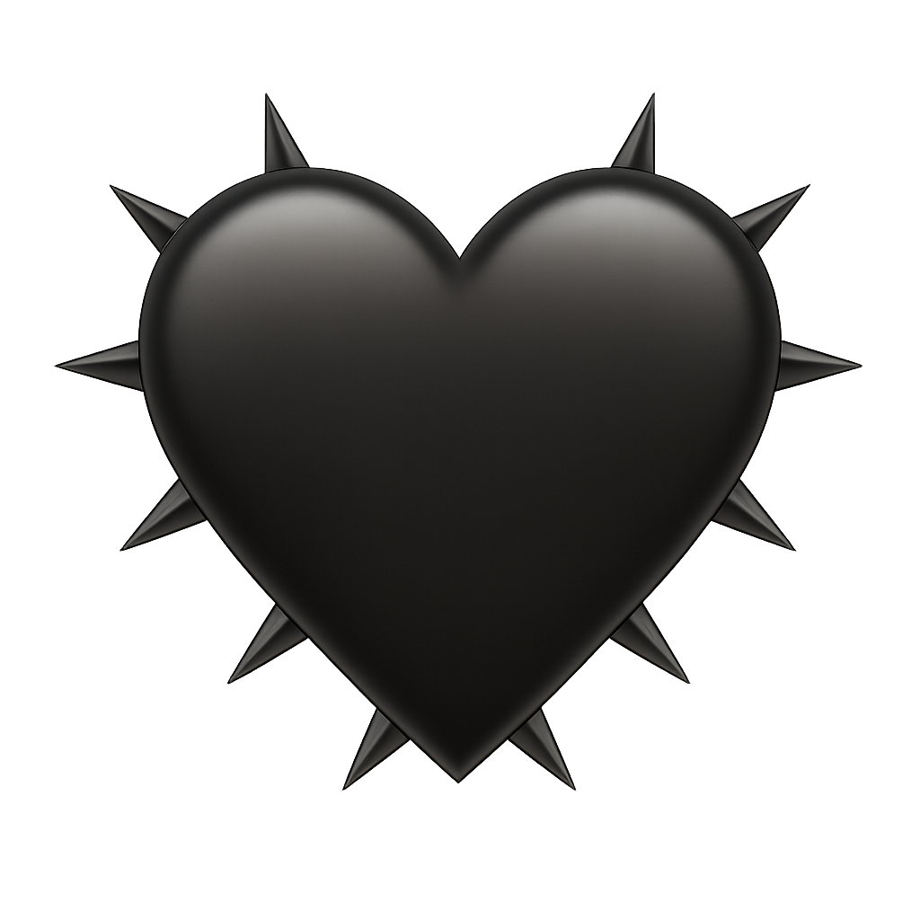 black heart with spikes Discord emoji — free static PNG download