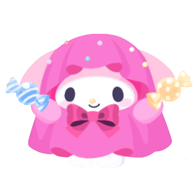 mymelody pink ghost Discord emoji — free static PNG download