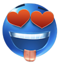 blue hearteyes Discord emoji — free static PNG download