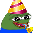 pepe bdayparty Discord emoji — free static PNG download